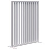 CONNECT FIN FREESTANDING DIVIDER 1500HX1200W WHITE FRAME WHITE FIN