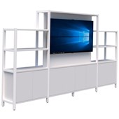 GRID 40 TV OPEN DISPLAY STORAGE UNIT 15001890HX2960W WHITE FRAME WHITE FINISH