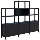 GRID 40 OPEN DISPLAY STORAGE UNIT 45 TIER 15001890HX2560W BLACK FRAME BLACK FINISH