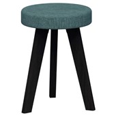 OSLO STOOL  BLACK STAINED TASMANIAN ASH BASE WITH KEYLARGO ATLANTIC FABRIC TOPPER SEAT