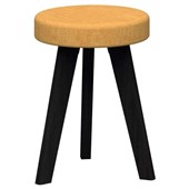 OSLO STOOL BLACK STAINED TASMANIAN ASH BASE WITH KEYLARGO MARIGOLD FABRIC TOPPER SEAT