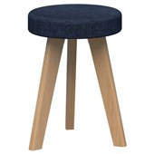 OSLO STOOL NATURAL TASMANIAN ASH BASE WITH KEYLARGO DENIM FABRIC TOPPER SEAT