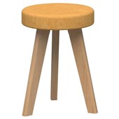 OSLO STOOL NATURAL TASMANIAN ASH BASE WITH KEYLARGO MARIGOLD FABRIC TOPPER SEAT