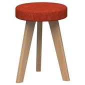 OSLO STOOL NATURAL TASMANIAN ASH BASE WITH KEYLARGO PAPRIKA FABRIC TOPPER SEAT