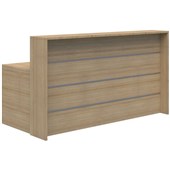 EURO RECEPTION DESK 1800MM WIDE CLASSIC OAK