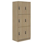 MASCOT LOCKER 3 TIER 2 WIDE DIGITAL LOCK CLASSIC OAK