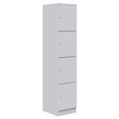 MASCOT LOCKER 4 TIER 1 WIDE KEY LOCK WHITE