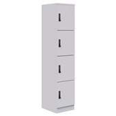 MASCOT LOCKER 4 TIER 1 WIDE DIGITAL LOCK WHITE