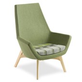 ETON HIGH BACK LOUNGE CHAIR WITH NATURAL ASH TIMBER BASE