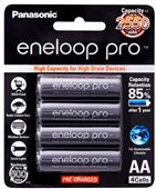 PANASONIC ENELOOP PRO AA 2500MAH RECHARGEABLE BATTERIES 4 PACK